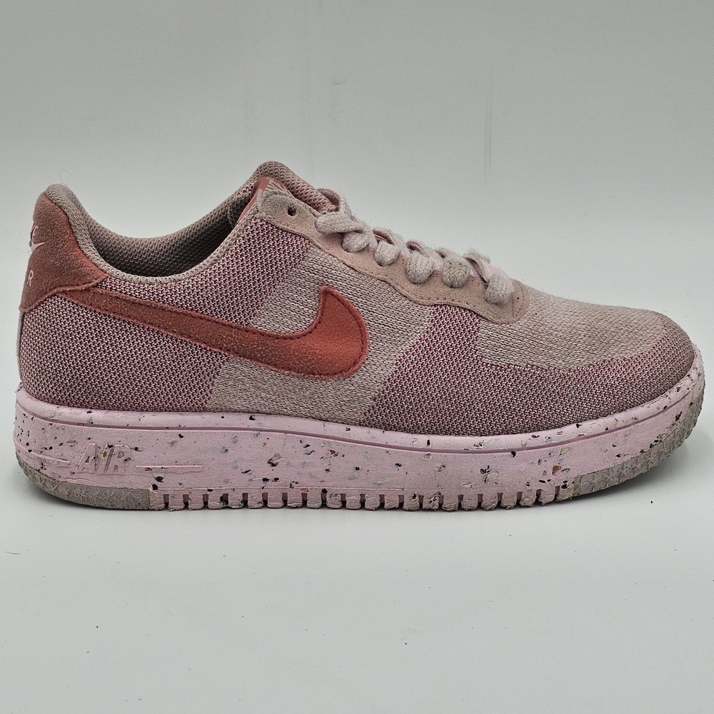 Nike Air Force 1 Crater Flyknit Women's SIZE 7.5 Pink Glaze/Pink Salt DC7273-600